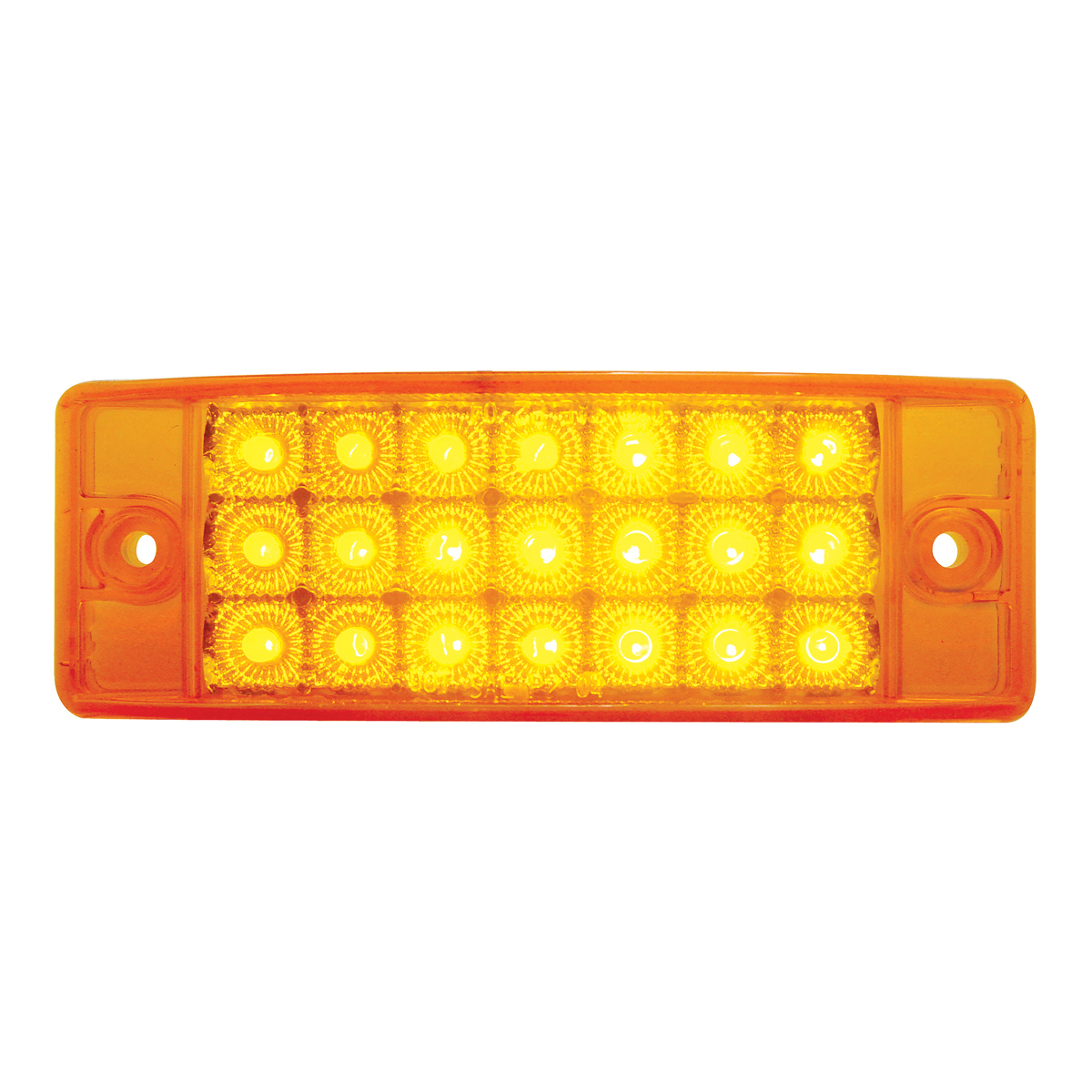 21 LED Reflector Rectangular Light (Clearance/Marker) - Amber LED/Amber Lens - Thumbnail 5