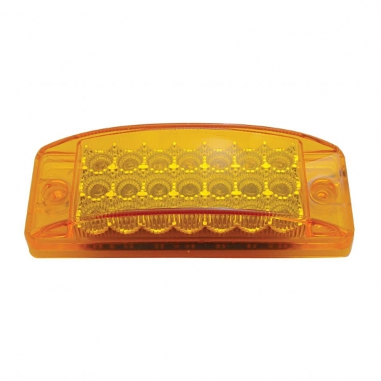 21 LED Reflector Rectangular Light (Clearance/Marker) - Amber LED/Amber Lens (Bulk) - Thumbnail 2