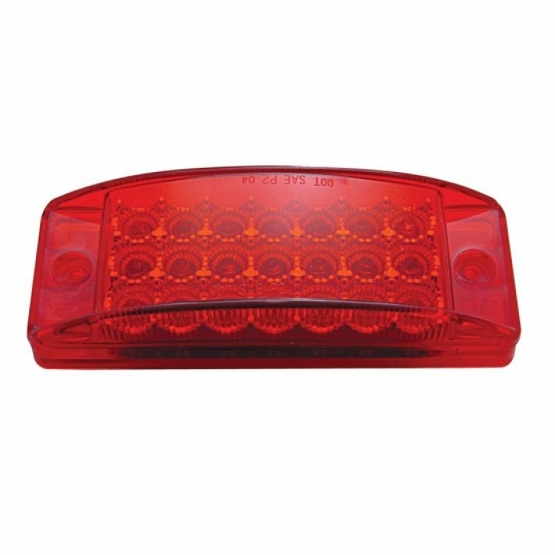 21 LED Reflector Rectangular Light (Clearance/Marker) - Red LED/Red Lens - Thumbnail 2