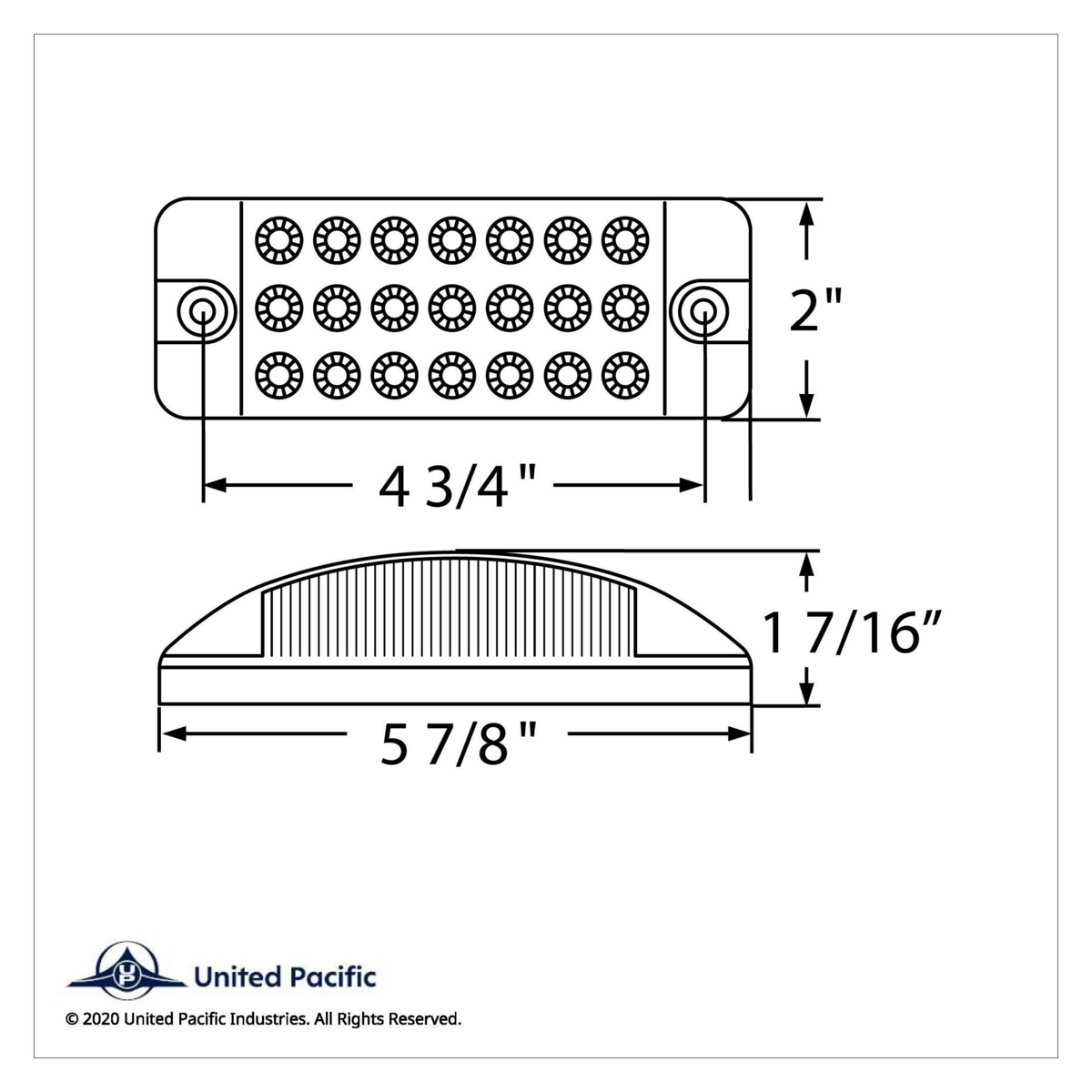 21 LED Reflector Rectangular Light (Clearance/Marker) - Red LED/Red Lens (Bulk) - Thumbnail 4