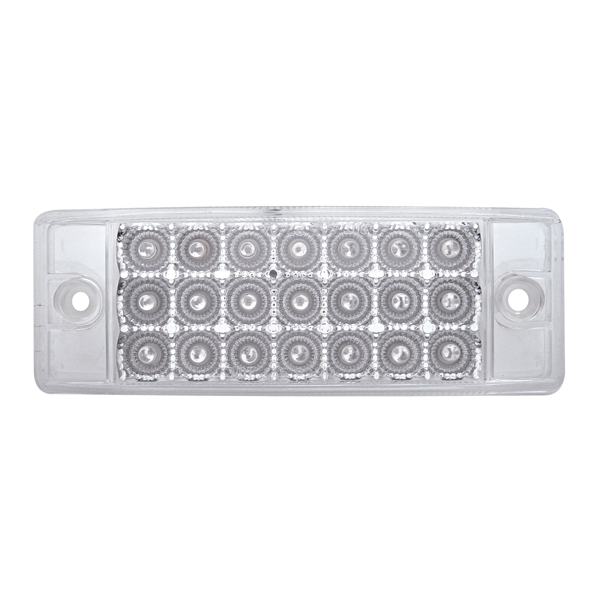 21 LED Reflector Rectangular Light (Clearance/Marker) - Amber LED/Clear Lens - Thumbnail 4