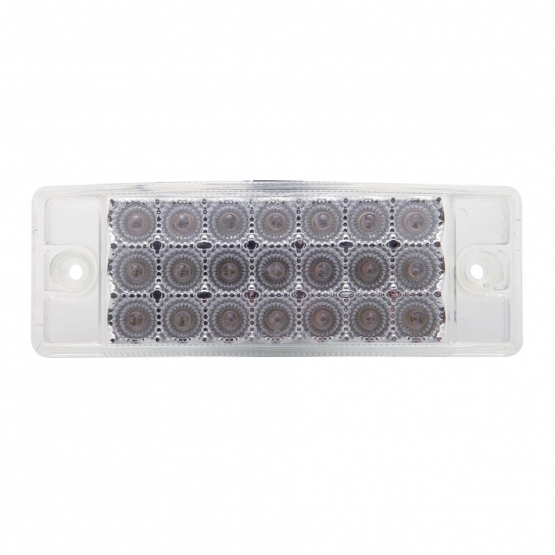 21 LED Reflector Rectangular Light (Clearance/Marker) - Amber LED/Clear Lens (Bulk)