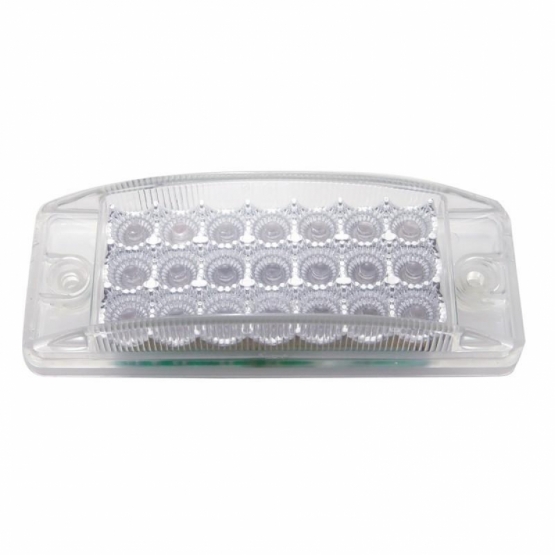 21 LED Reflector Rectangular Light (Clearance/Marker) - Amber LED/Clear Lens (Bulk) - Thumbnail 2