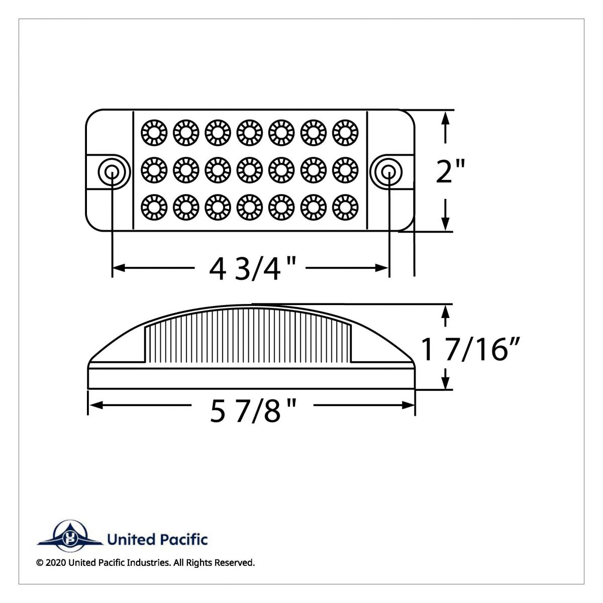21 LED Reflector Rectangular Light (Clearance/Marker) - Amber LED/Clear Lens (Bulk) - Thumbnail 3