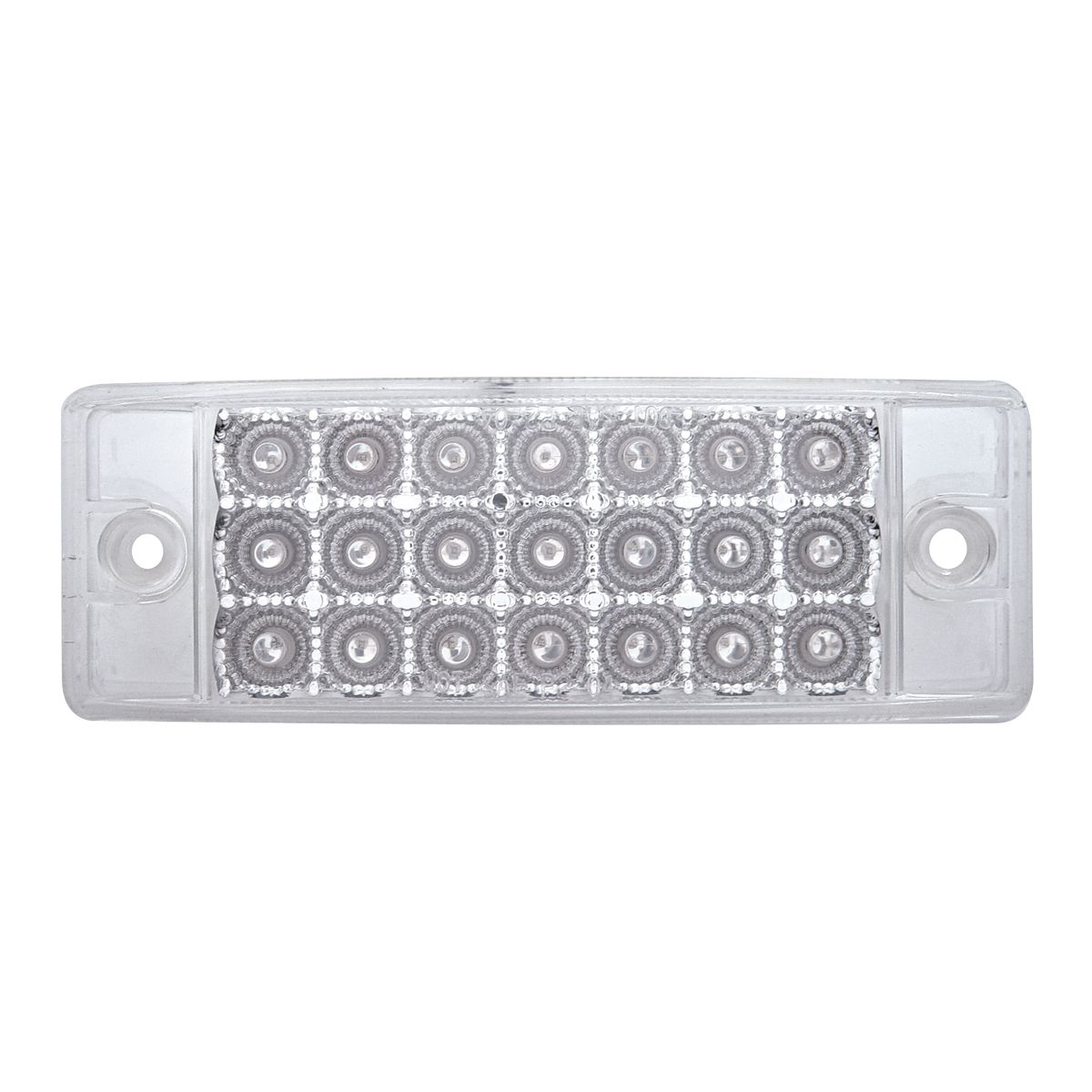 21 LED Reflector Rectangular Light (Clearance/Marker) - Red LED/Clear Lens