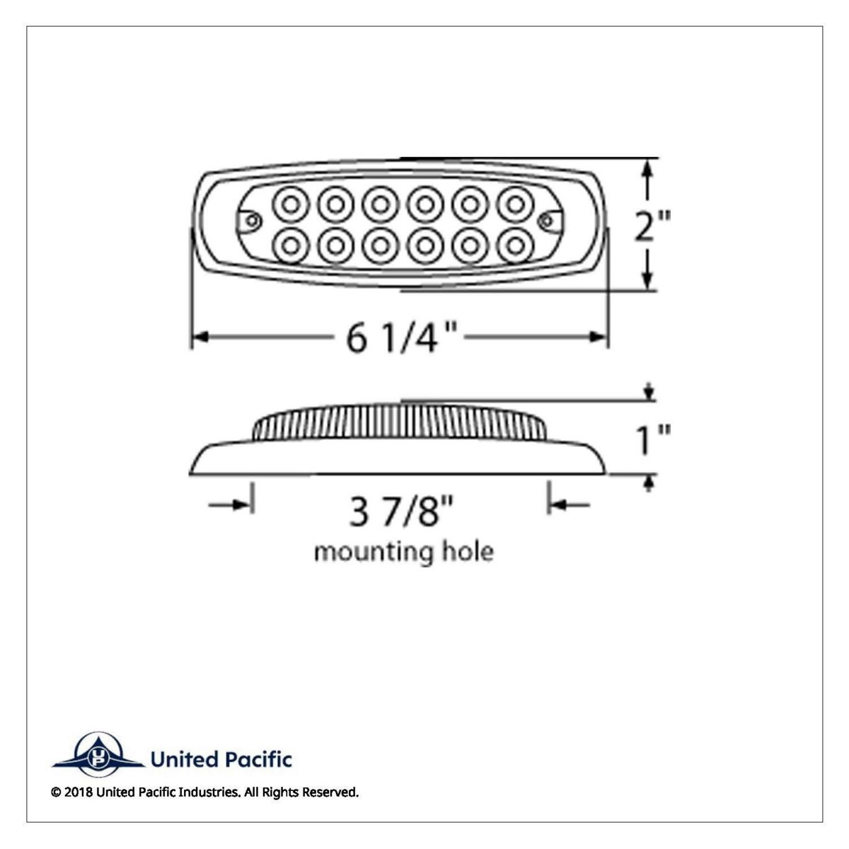 12 LED Reflector Rectangular Light With Bezel (Clearance/Marker) - Amber LED/Clear Lens - Thumbnail 5
