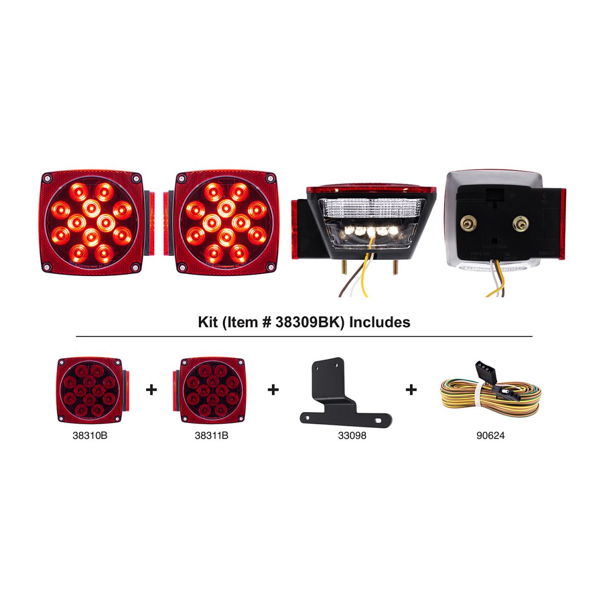 Over 80" Wide LED Submersible Combination Tail Light Kit - Thumbnail 14