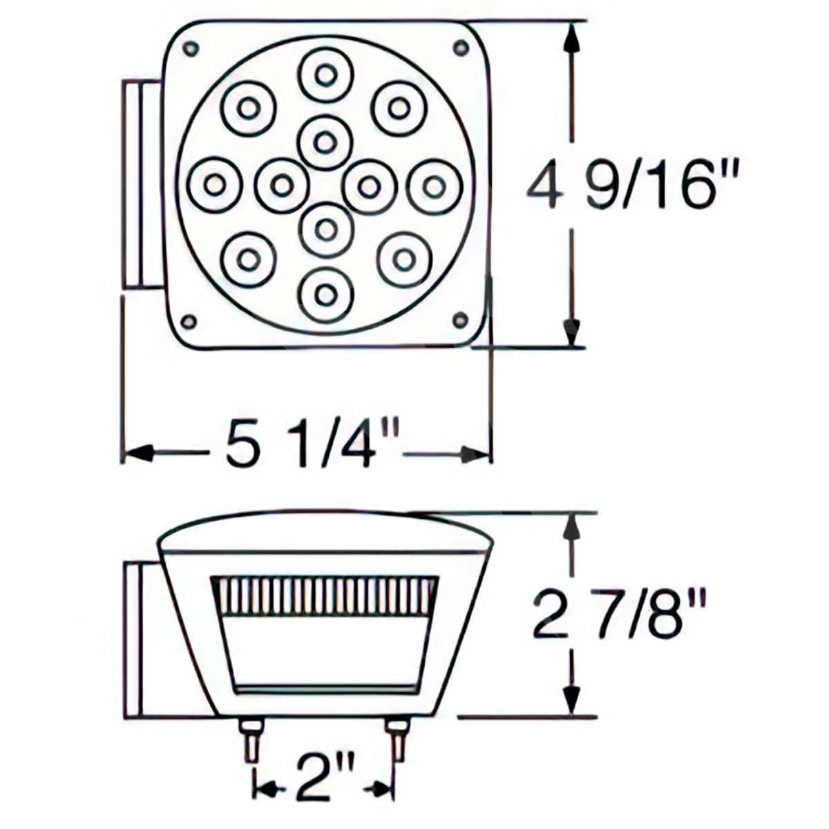Over 80" Wide LED Submersible Combination Tail Light Without License Light (Bulk) - Thumbnail 6