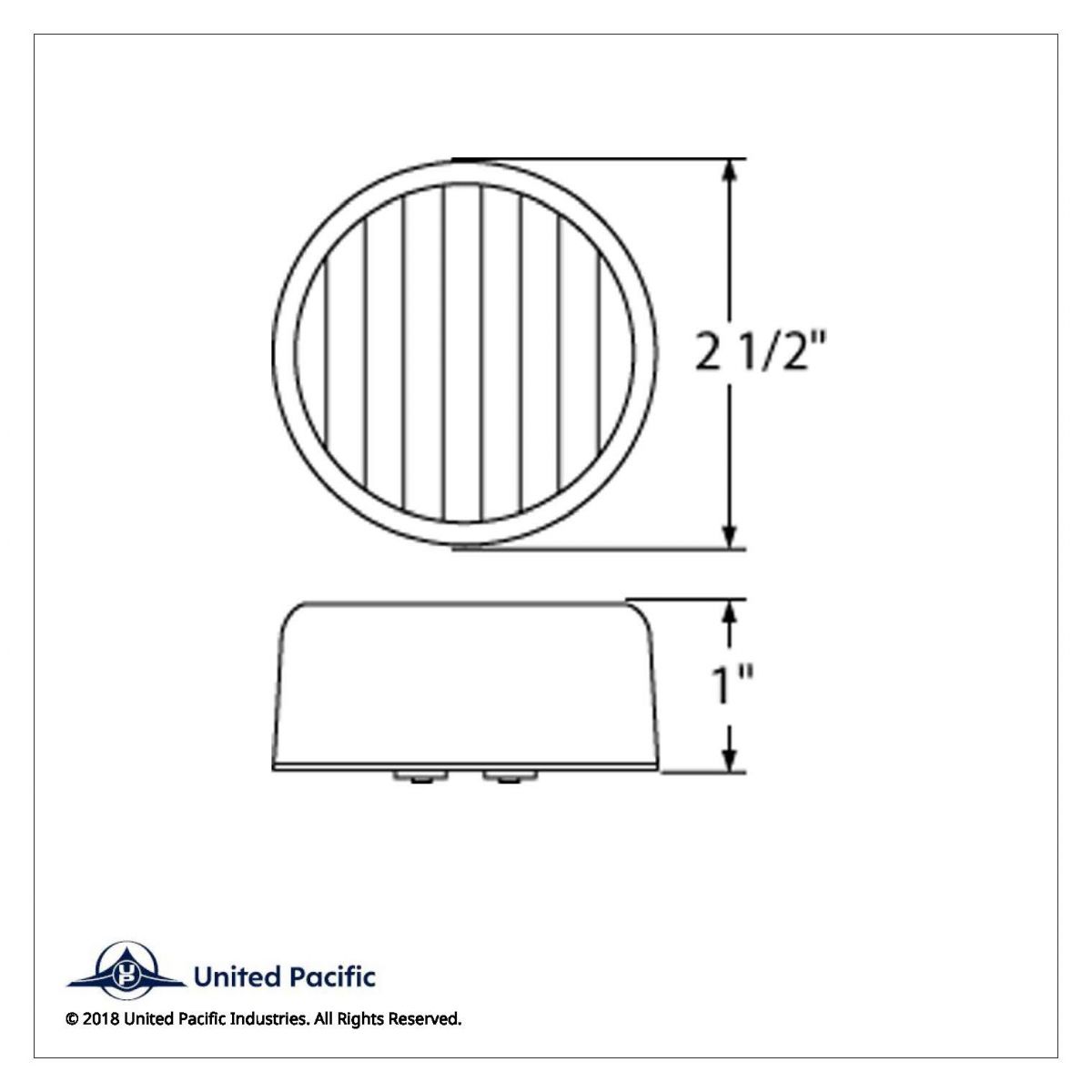 13 LED 2.5" Round Light (Clearance/Marker) - Red LED/Clear Lens (Bulk) - Thumbnail 6