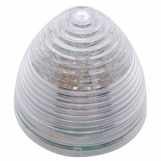 9 LED 2" Round Beehive Light (Clearance/Marker) - Amber LED/Clear Lens - Thumbnail 3