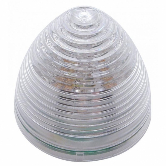 9 LED 2" Round Beehive Light (Clearance/Marker) - Red LED/Clear Lens - Thumbnail 2