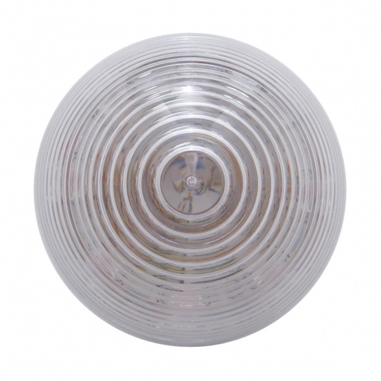 9 LED 2" Round Beehive Light (Clearance/Marker) - Red LED/Clear Lens (Bulk)