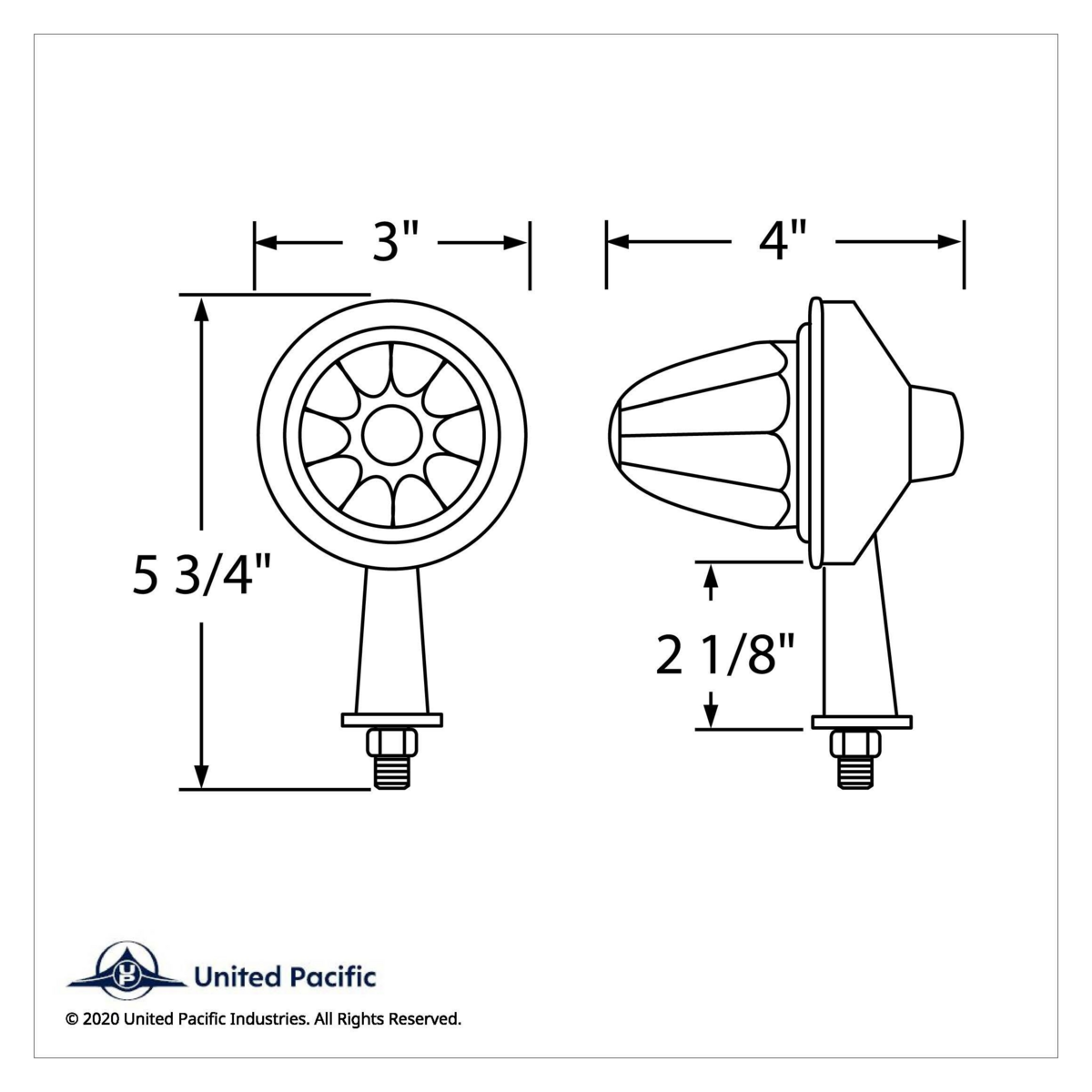11 LED 2-1/8" Arm Watermelon Honda Light Kit - Amber LED/Clear Lens - Thumbnail 3