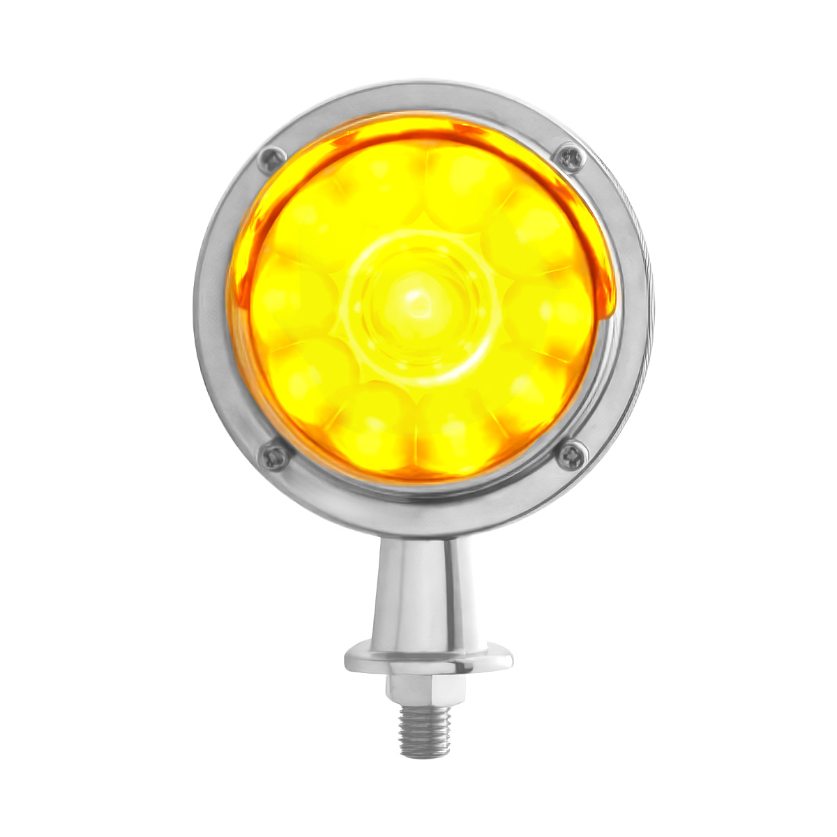 11 LED 1-1/8" Arm Watermelon Honda Light Kit With Visor - Amber LED/Amber Lens - Thumbnail 2
