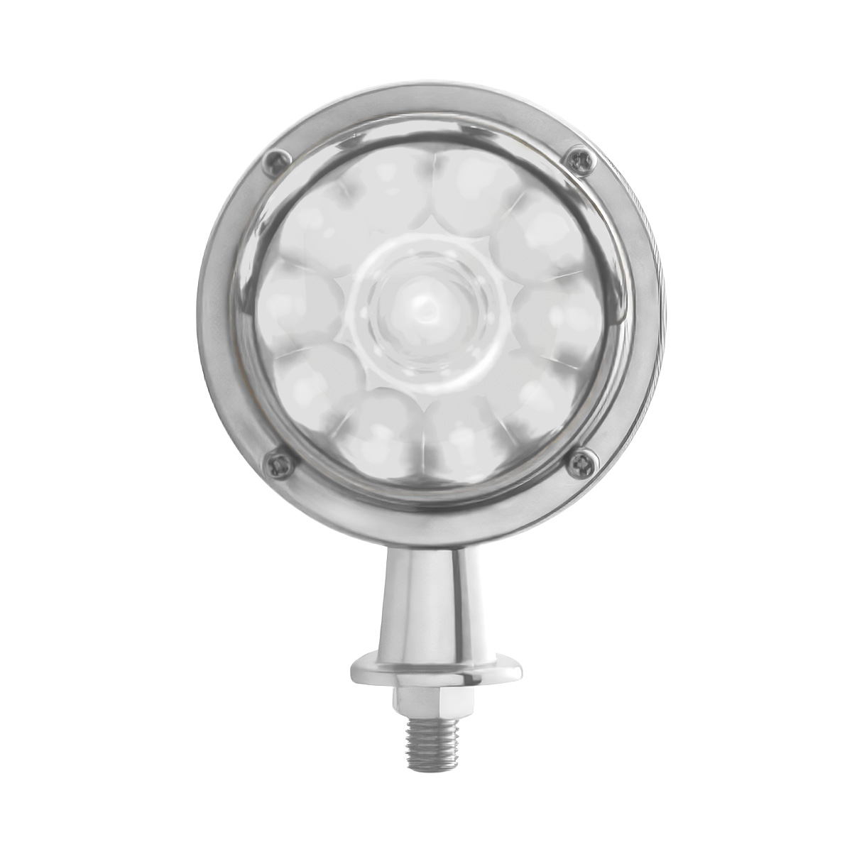 11 LED 1-1/8" Arm Watermelon Honda Light Kit With Visor - Amber LED/Clear Lens - Thumbnail 2