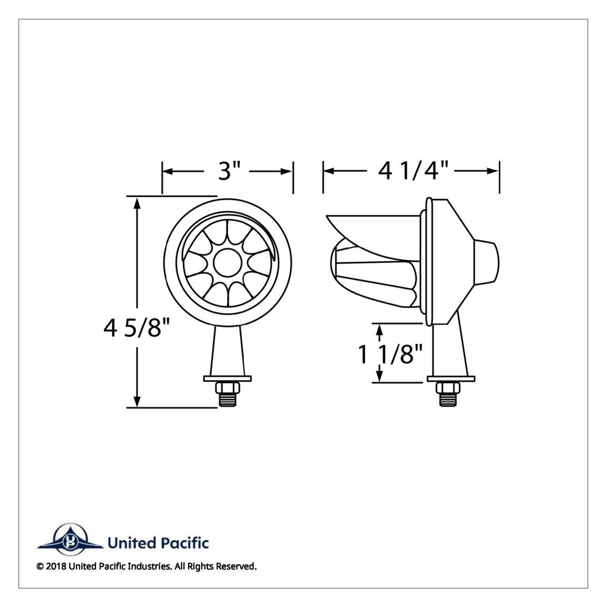 11 LED 1-1/8" Arm Watermelon Honda Light Kit With Visor - Amber LED/Clear Lens - Thumbnail 6