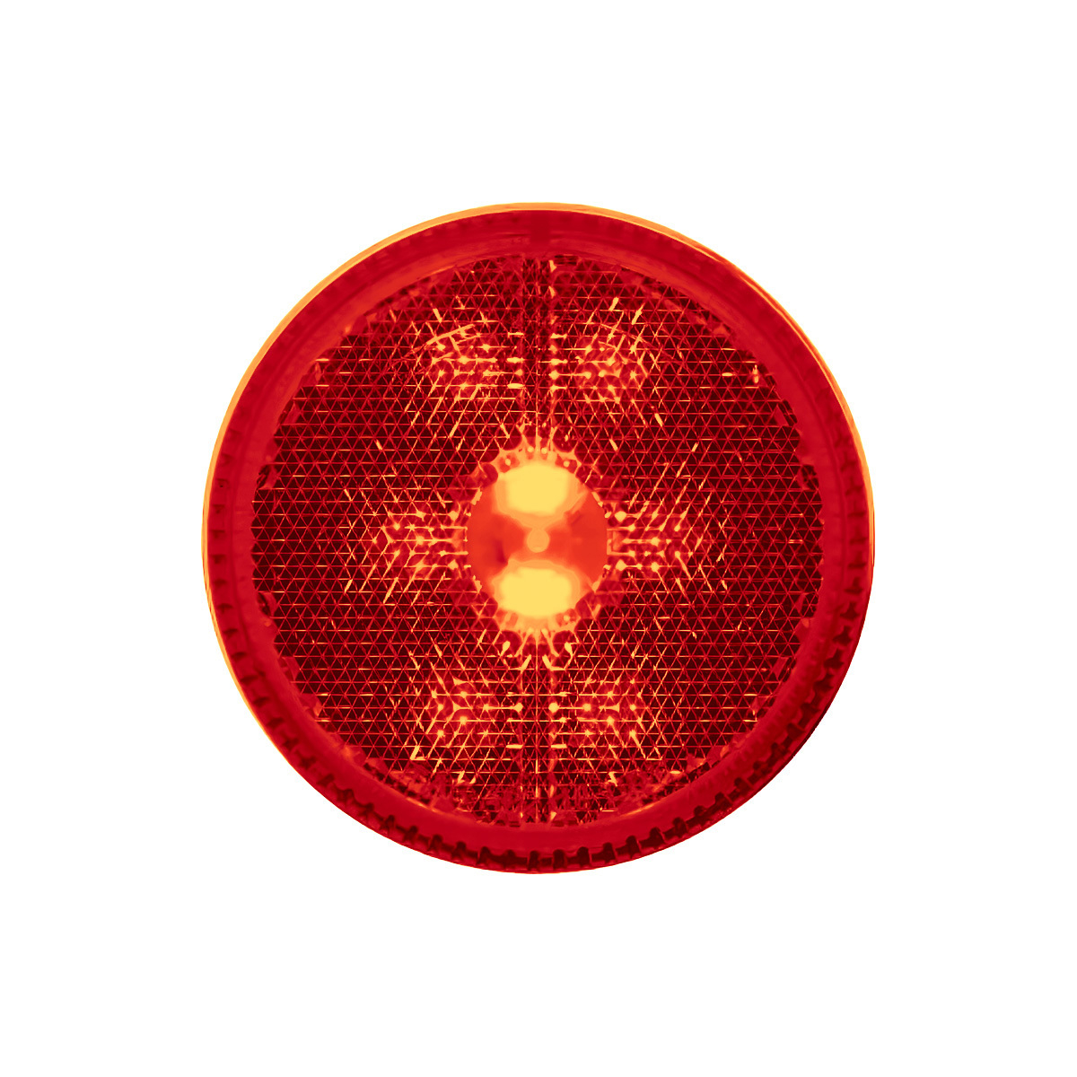 8 LED 2.5" Round Reflectorize Light Kit (Clearance/Marker) - Red LED/Red Lens - Thumbnail 6