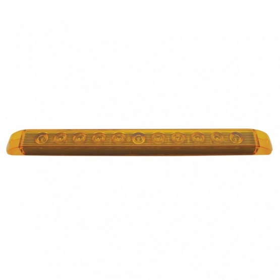 11 LED 17" Turn Signal Light Bar - Amber LED/Amber Lens (Bulk) - Thumbnail 3