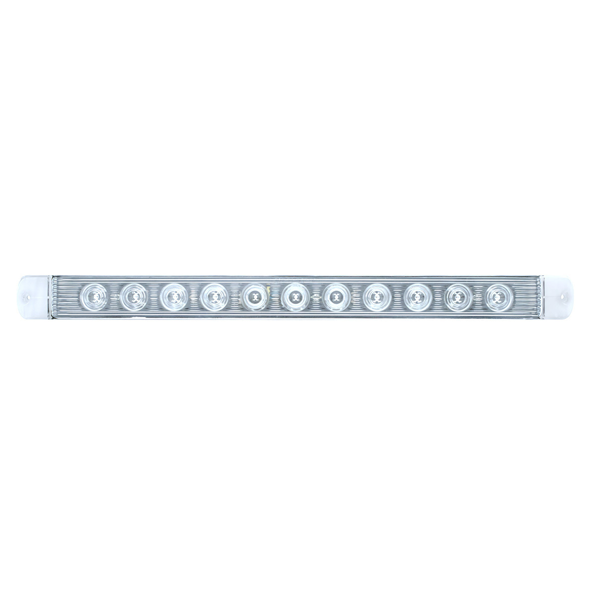 11 LED 17" Turn Signal Light Bar - Amber LED/Clear Lens - Thumbnail 3