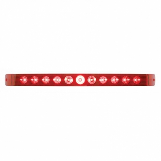 11 LED 17" Light Bar Only (Stop, Turn & Tail) - Red LED/Red Lens (Bulk)