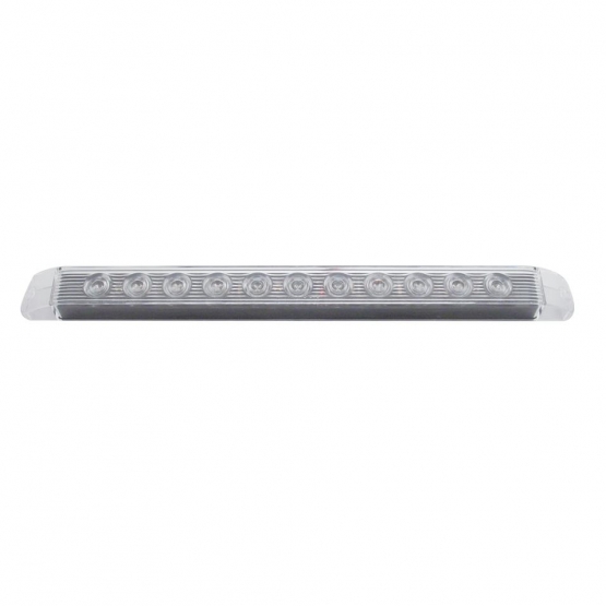 11 LED 17" Light Bar Only (Stop, Turn & Tail) - Red LED/Clear Lens - Thumbnail 2