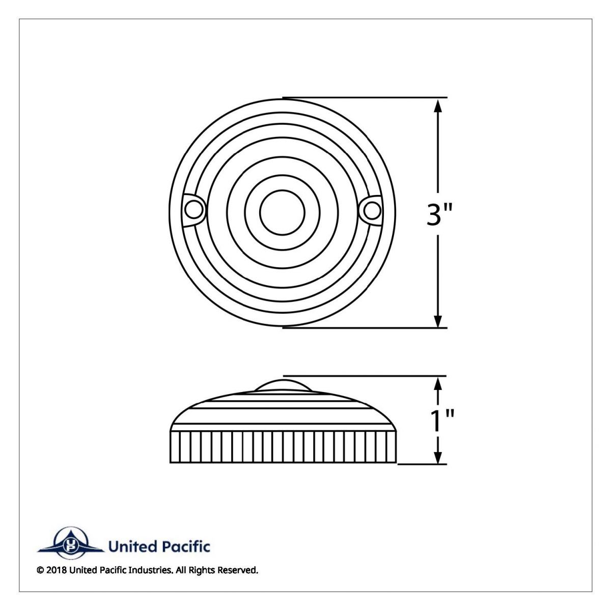 15 LED 3" Series 1 Light Only For Double Face Light Housing - Amber LED/Amber Lens - Thumbnail 5