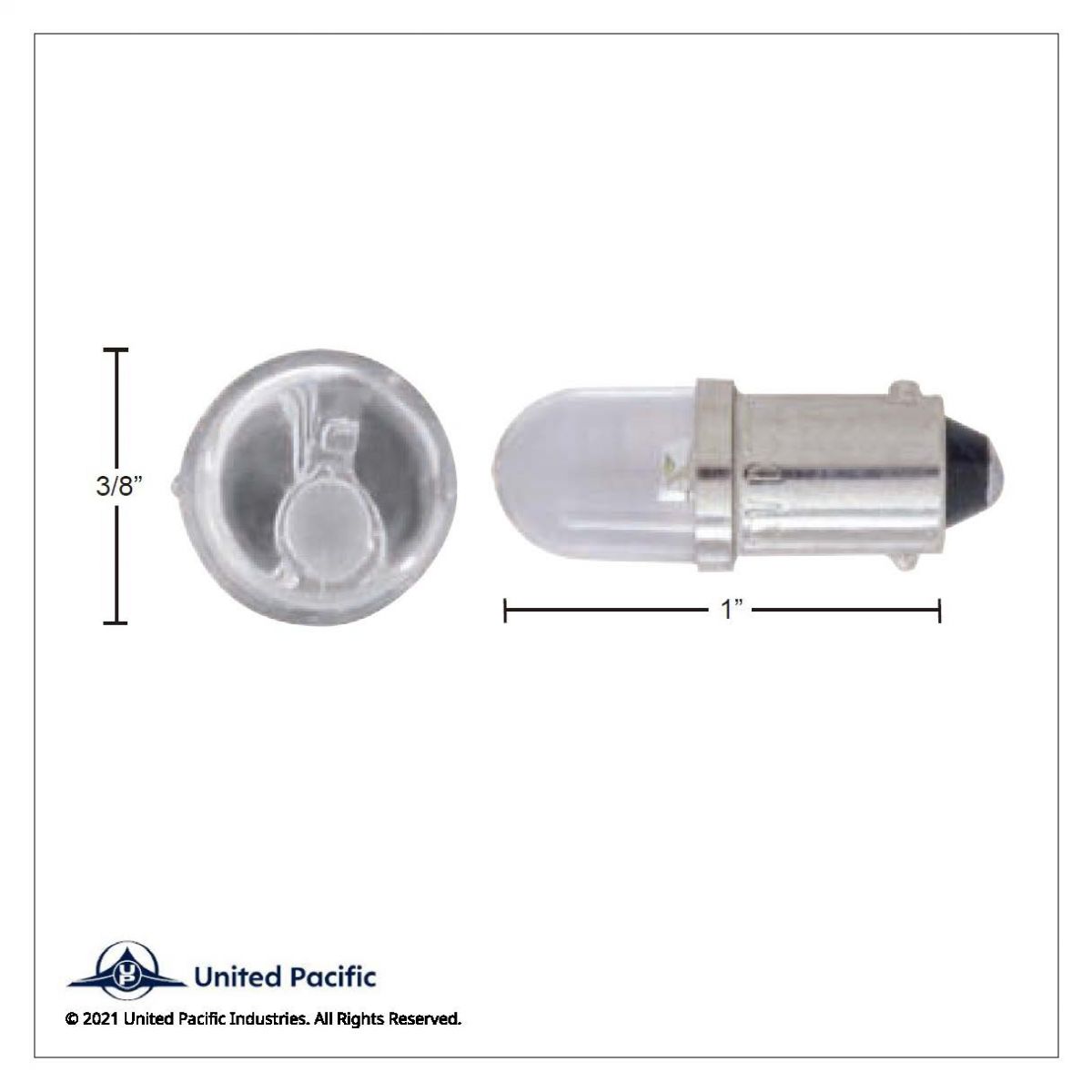 Single LED 1893 Type Bulb - White (2-Pack) - Thumbnail 3