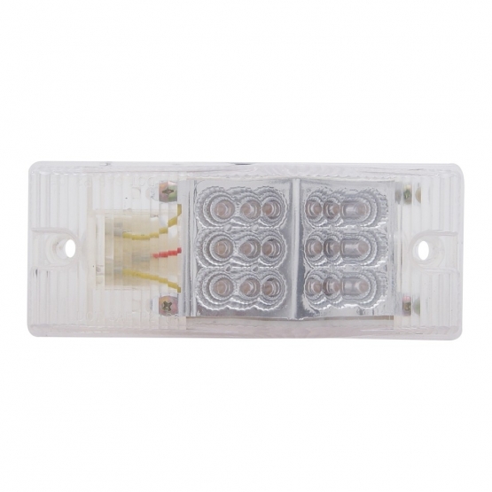 18 LED Reflector Light (Park, Turn & Clearance) - Amber LED/Clear Lens - Thumbnail 2