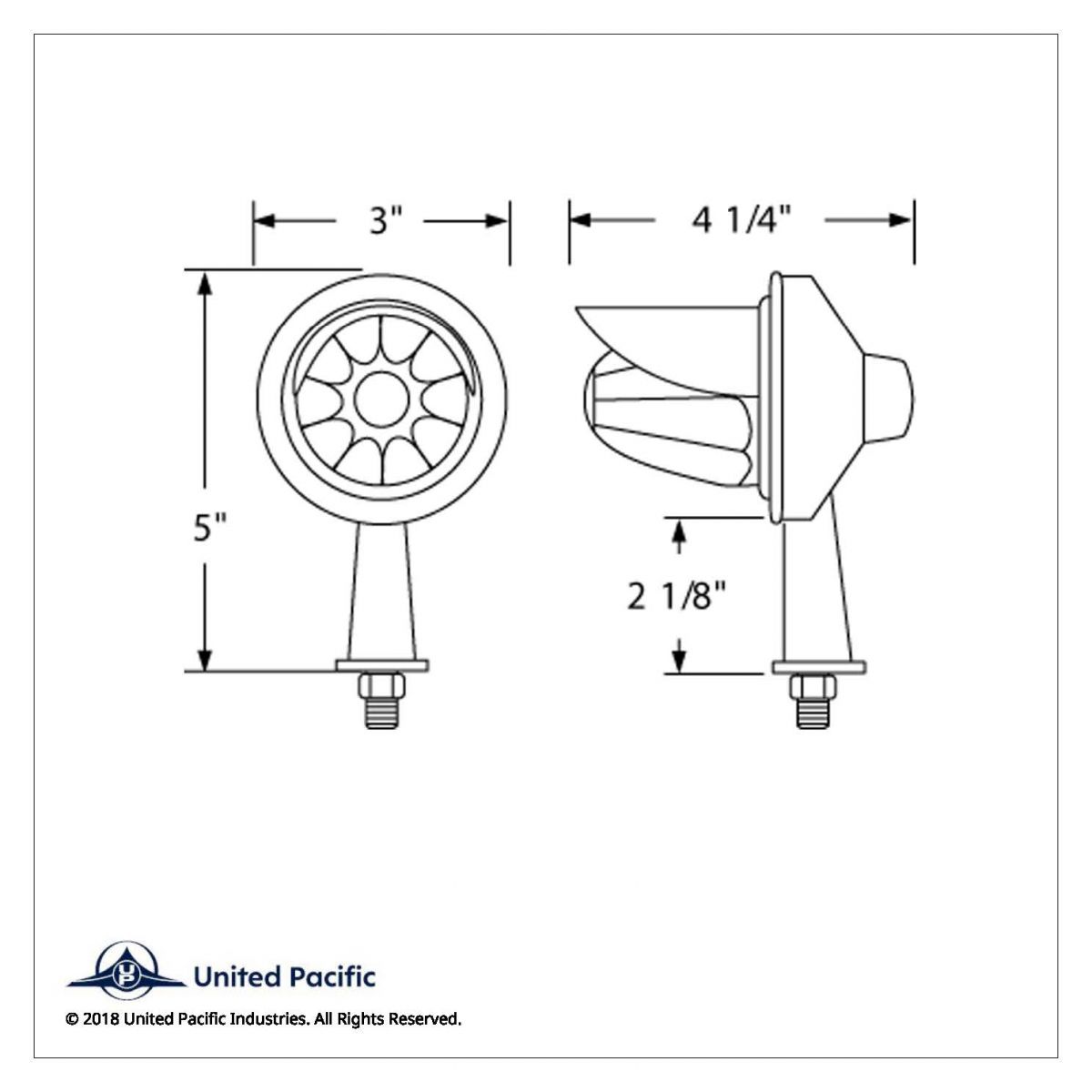 11 LED 2-1/8" Arm Watermelon Honda Light Kit With Visor - Amber LED/Amber Lens - Thumbnail 3
