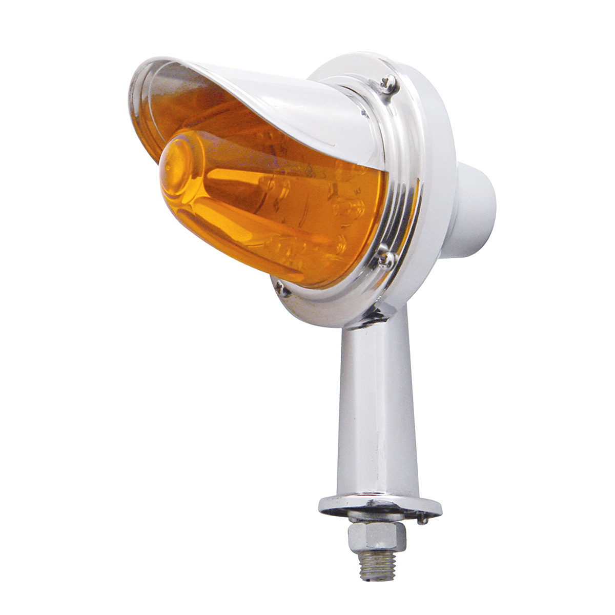 11 LED 2-1/8" Arm Watermelon Honda Light Kit With Visor - Amber LED/Amber Lens - Thumbnail 4