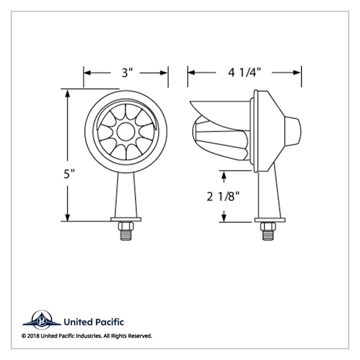 11 LED 2-1/8" Arm Watermelon Honda Light Kit With Visor - Amber LED/Clear Lens - Thumbnail 5