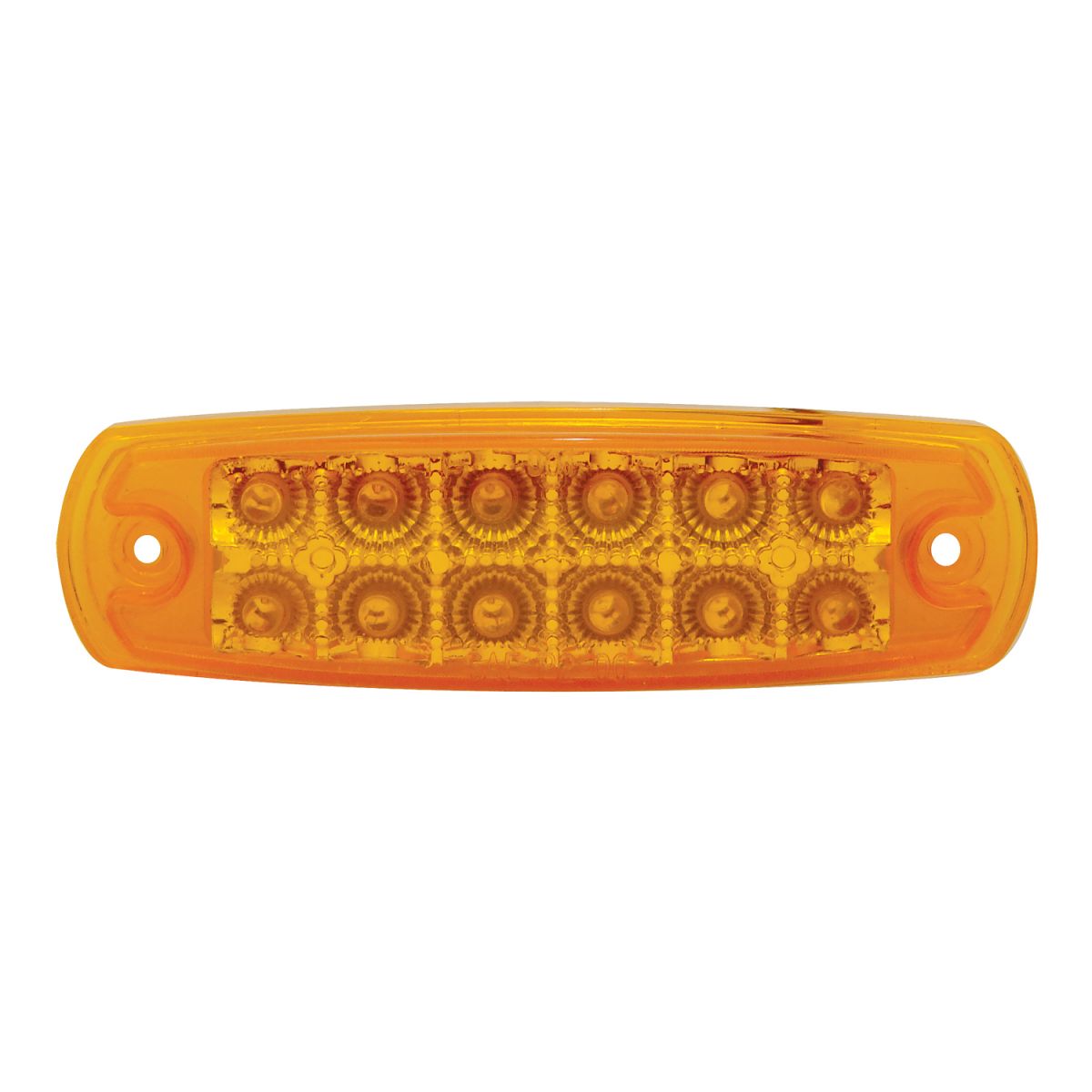 12 Amber LED Reflector Rectangular Light (Clearance/Marker) -Amber Lens (Bulk) - Thumbnail 2