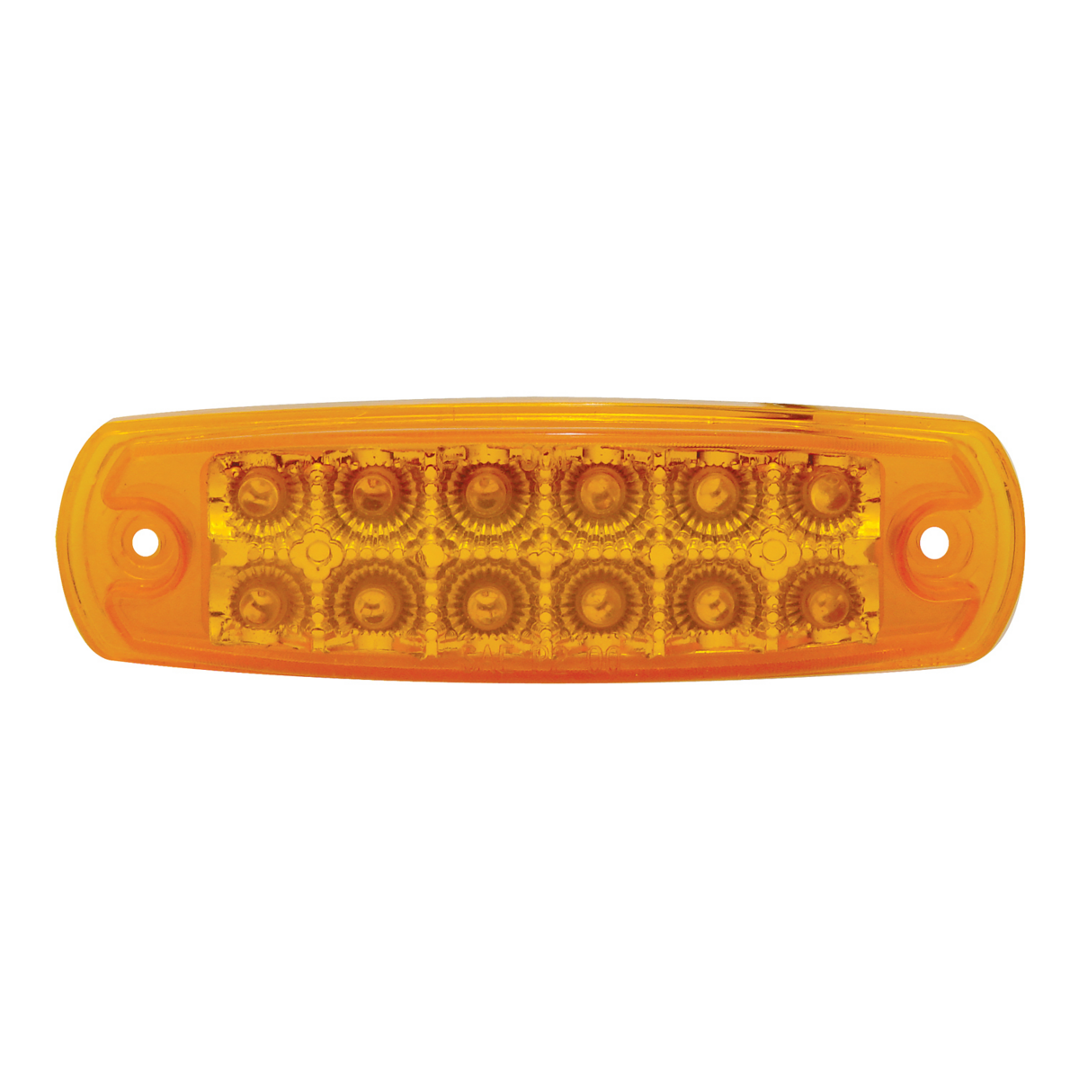 12 Amber LED Reflector Rectangular Light (Clearance/Marker) -Amber Lens (Bulk) - Thumbnail 6