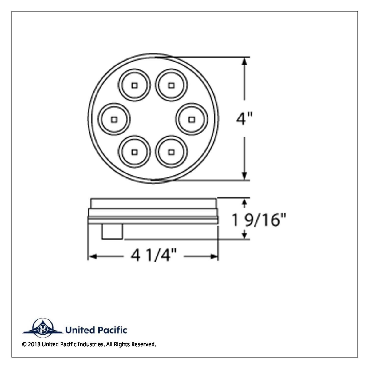 6 LED 4" Back-Up Light - Thumbnail 6