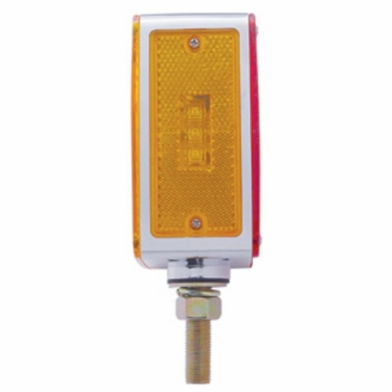 45 LED Single Stud Double Face Turn Signal Light (Passenger) - Amber & Red LED/Amber & Red Lens - Thumbnail 4