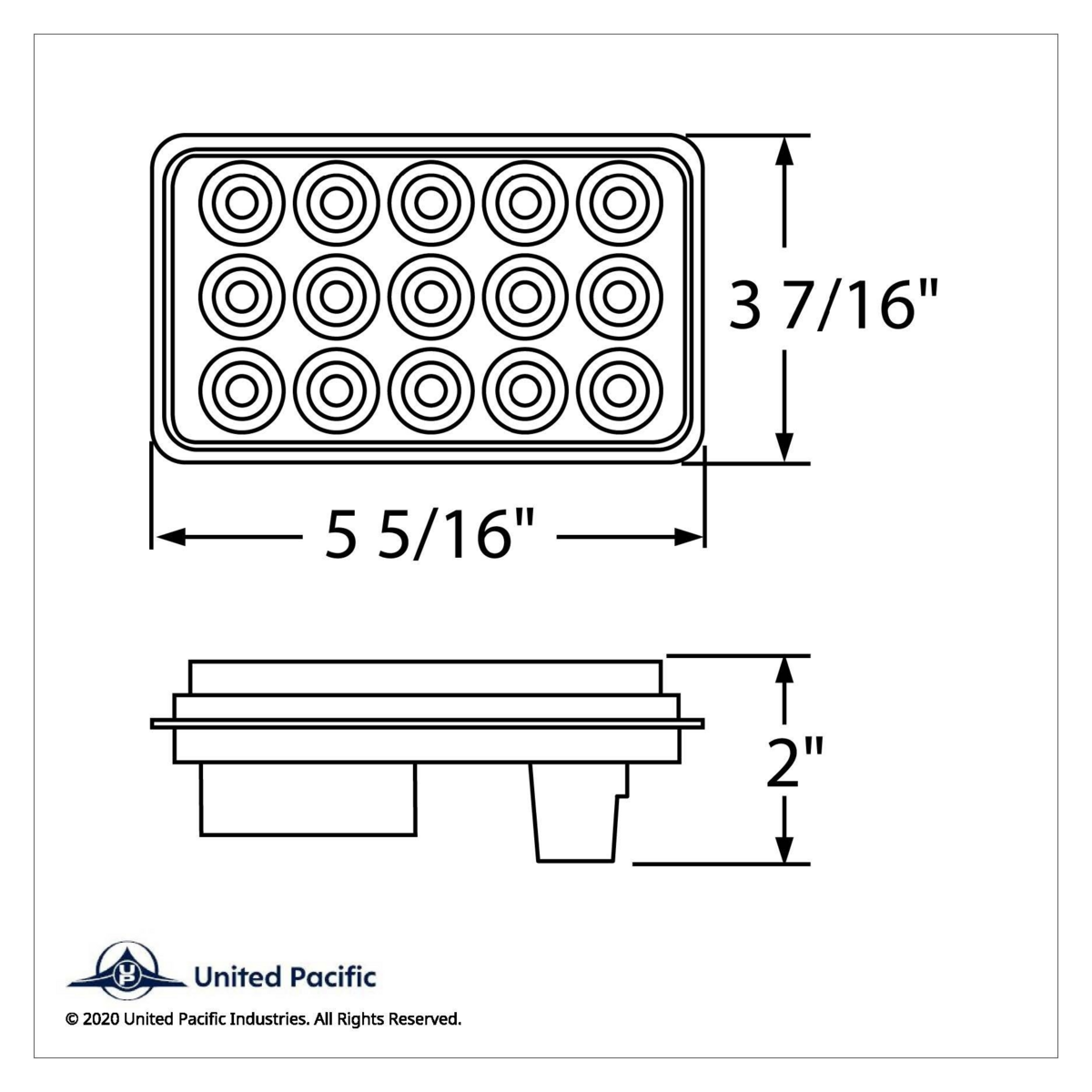 15 LED Rectangular Light (Stop, Turn & Tail) - Red LED/Clear Lens - Thumbnail 4