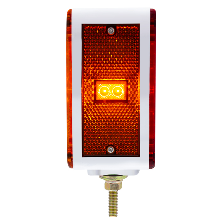 52 LED Double Stud Double Face Turn Signal Light (Driver) - Amber & Red LED/Amber & Red Lens - Thumbnail 5