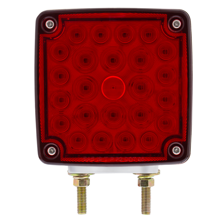 52 LED Double Stud Double Face Turn Signal Light (Passenger) - Amber & Red LED/Amber & Red Lens - Thumbnail 8