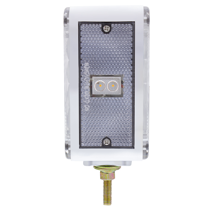 52 LED Double Stud Double Face Turn Signal Light (Driver) - Amber & Red LED/Clear Lens - Thumbnail 6