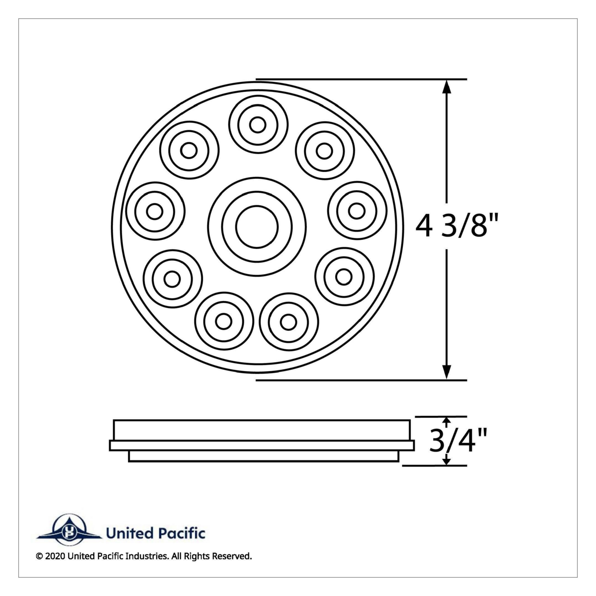 10 LED 4" Round Light (Stop, Turn & Tail) - Red LED/Clear Lens (Bulk) - Thumbnail 5