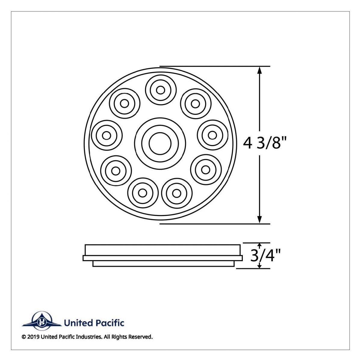 10 LED 4" Turn Signal Light - Amber LED/Clear Lens - Thumbnail 3