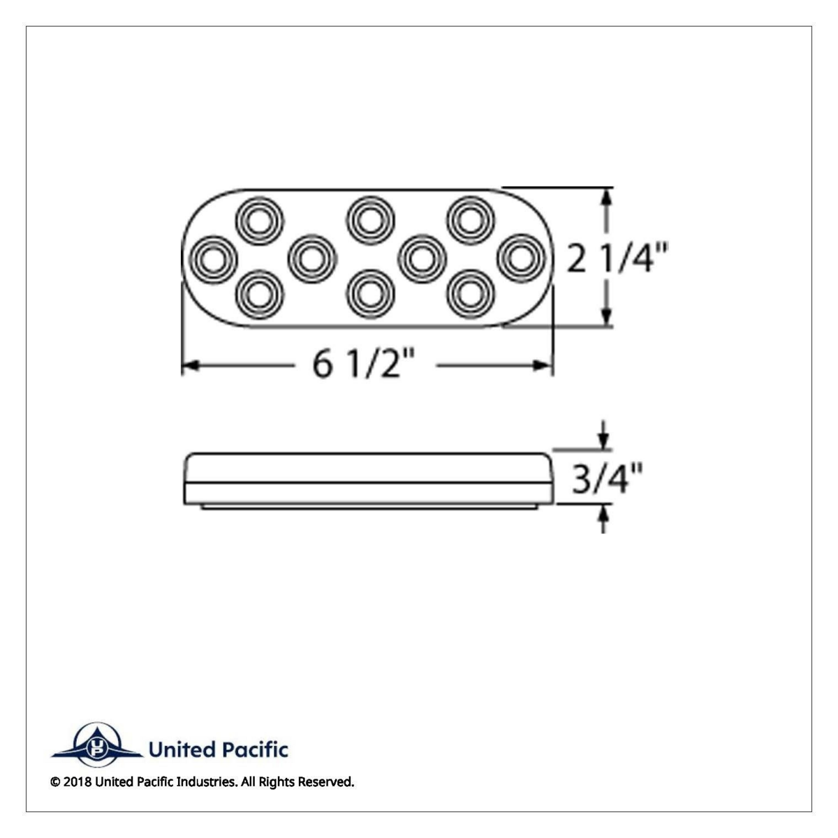 10 LED 6" Oval Light (Stop, Turn & Tail) - Red LED/Red Lens - Thumbnail 6