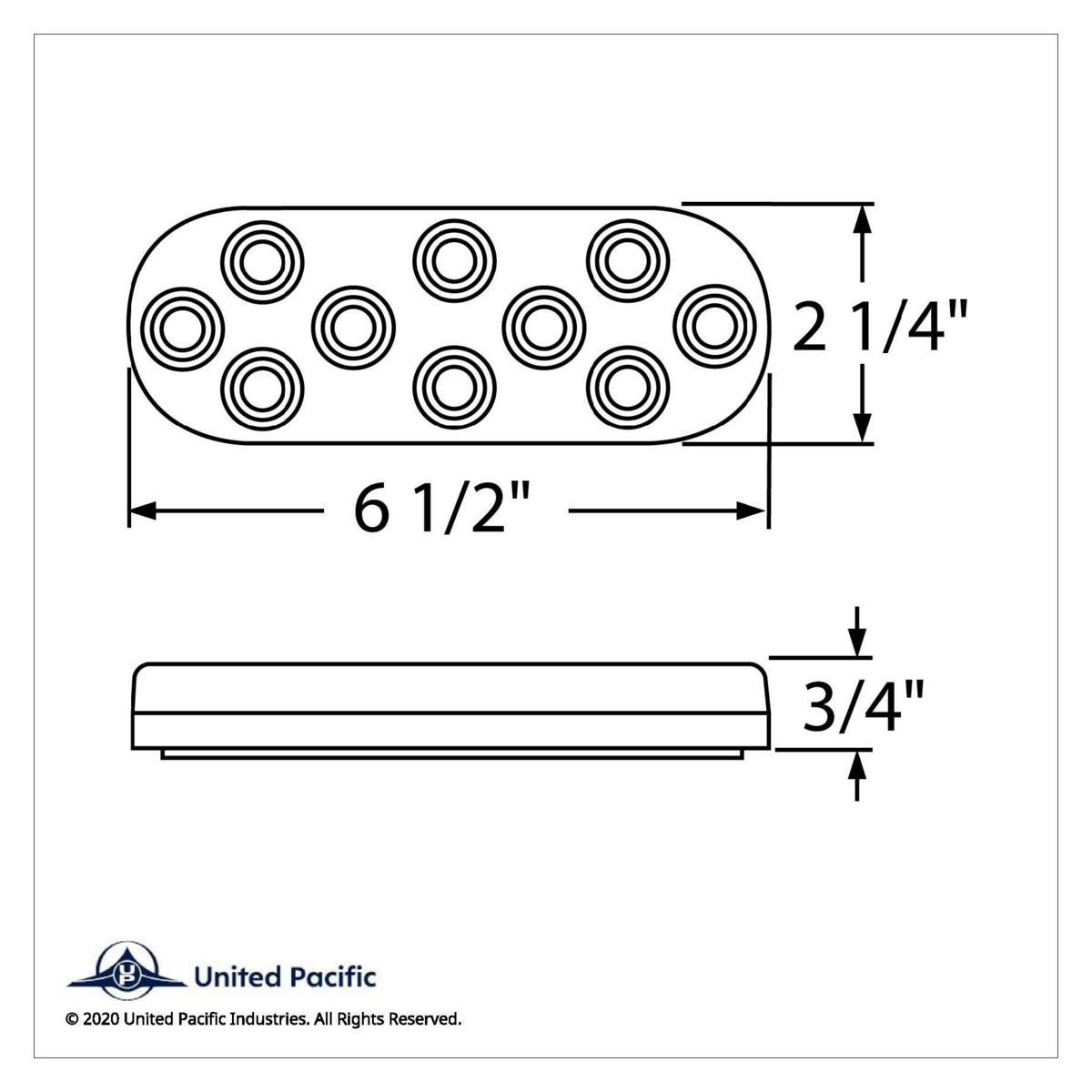 10 LED 6" Oval Light (Stop, Turn & Tail) - Red LED/Red Lens (Bulk) - Thumbnail 6
