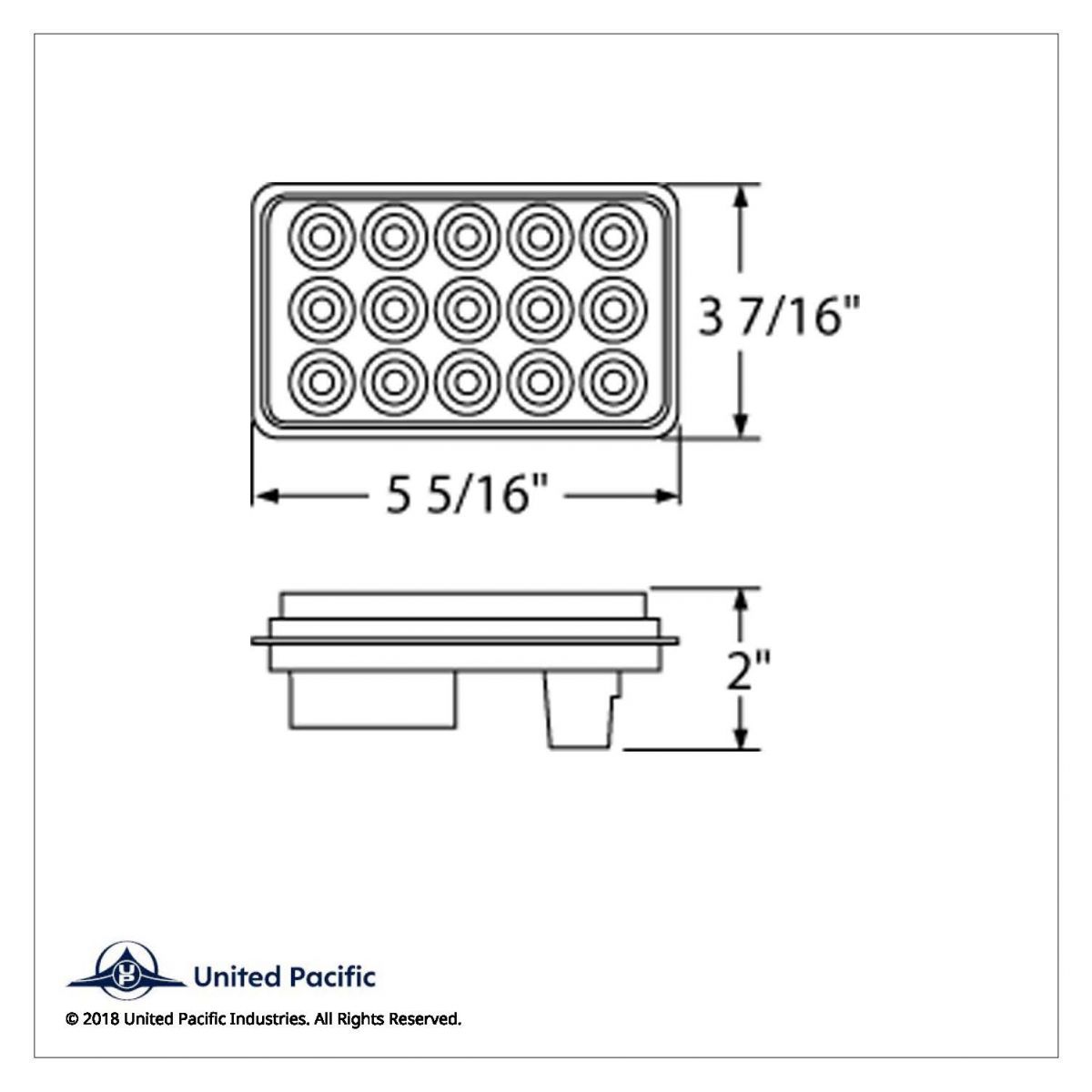 15 LED Rectangular Back-Up Light (Bulk) - Thumbnail 4