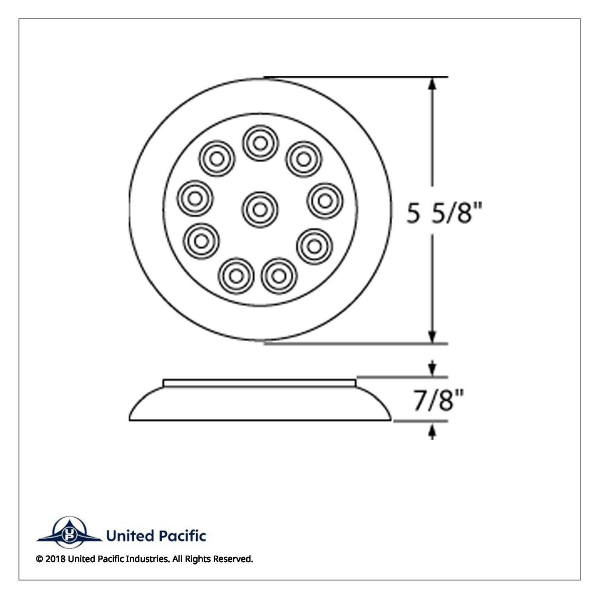 10 LED 4" Round Light With Bezel (Stop, Turn & Tail) - Red LED/Red Lens - Thumbnail 5