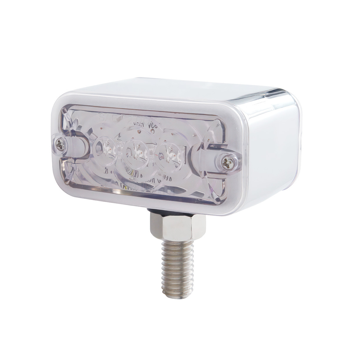 6 LED Double Face Light - T-Mount - Amber & Red LED/Clear Lens - Thumbnail 4