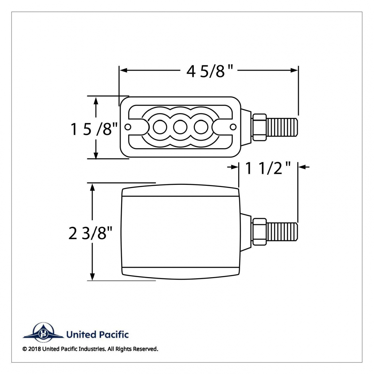 6 LED Single Function Double Face Light - Horizontal Mount - Amber & Red LED/Amber & Red Lens - Thumbnail 10