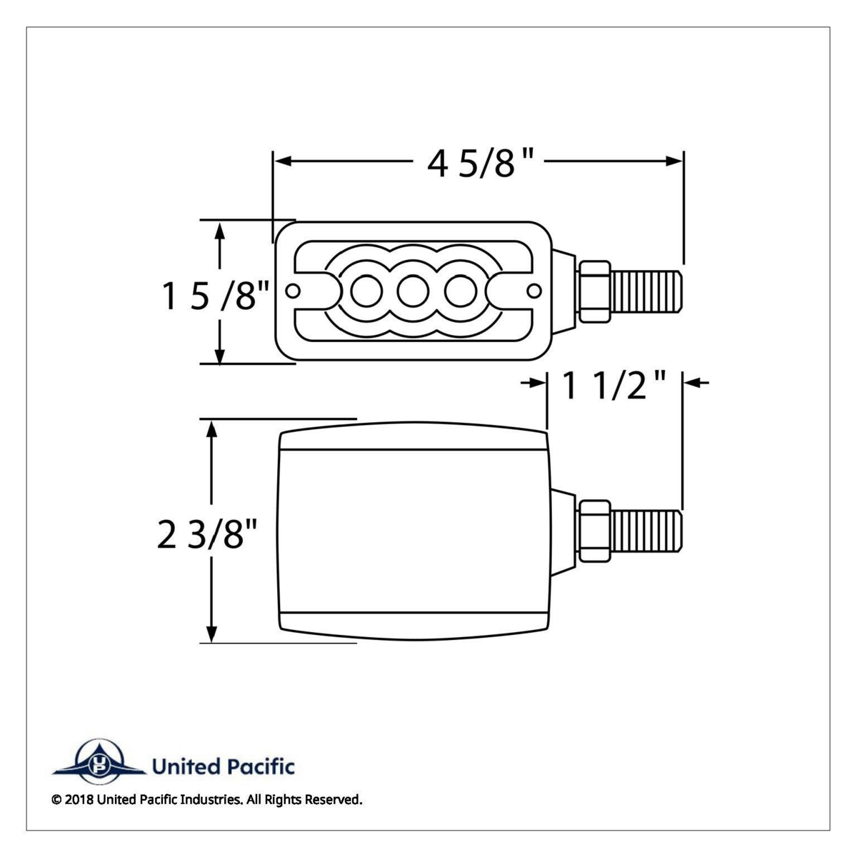 6 LED Single Function Double Face Light - Horizontal Mount - Amber & Red LED/Clear Lens - Thumbnail 12