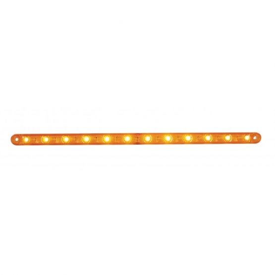 12 LED 12" Ultra Slim Light Bar Only (Turn Signal) - Amber LED/Amber Lens (Bulk)