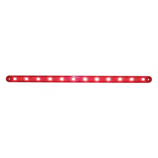 12 LED 12" Ultra Slim Light Bar Only (Stop, Turn & Tail) - Red LED/Red Lens (Bulk)